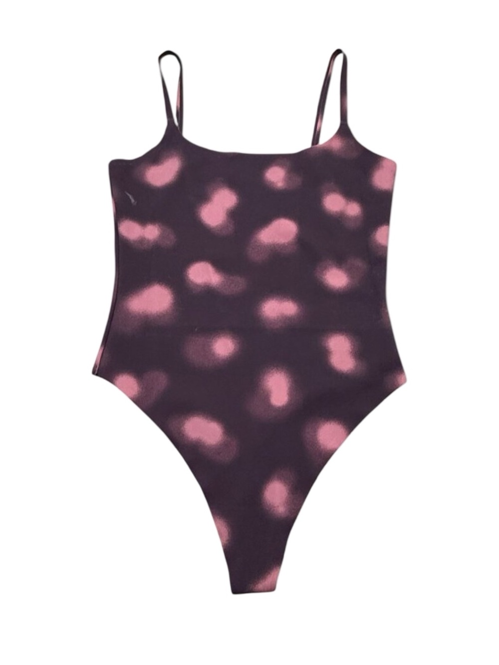 Parade Burgundy & Pink Spot One Piece Bodysuit 2010s